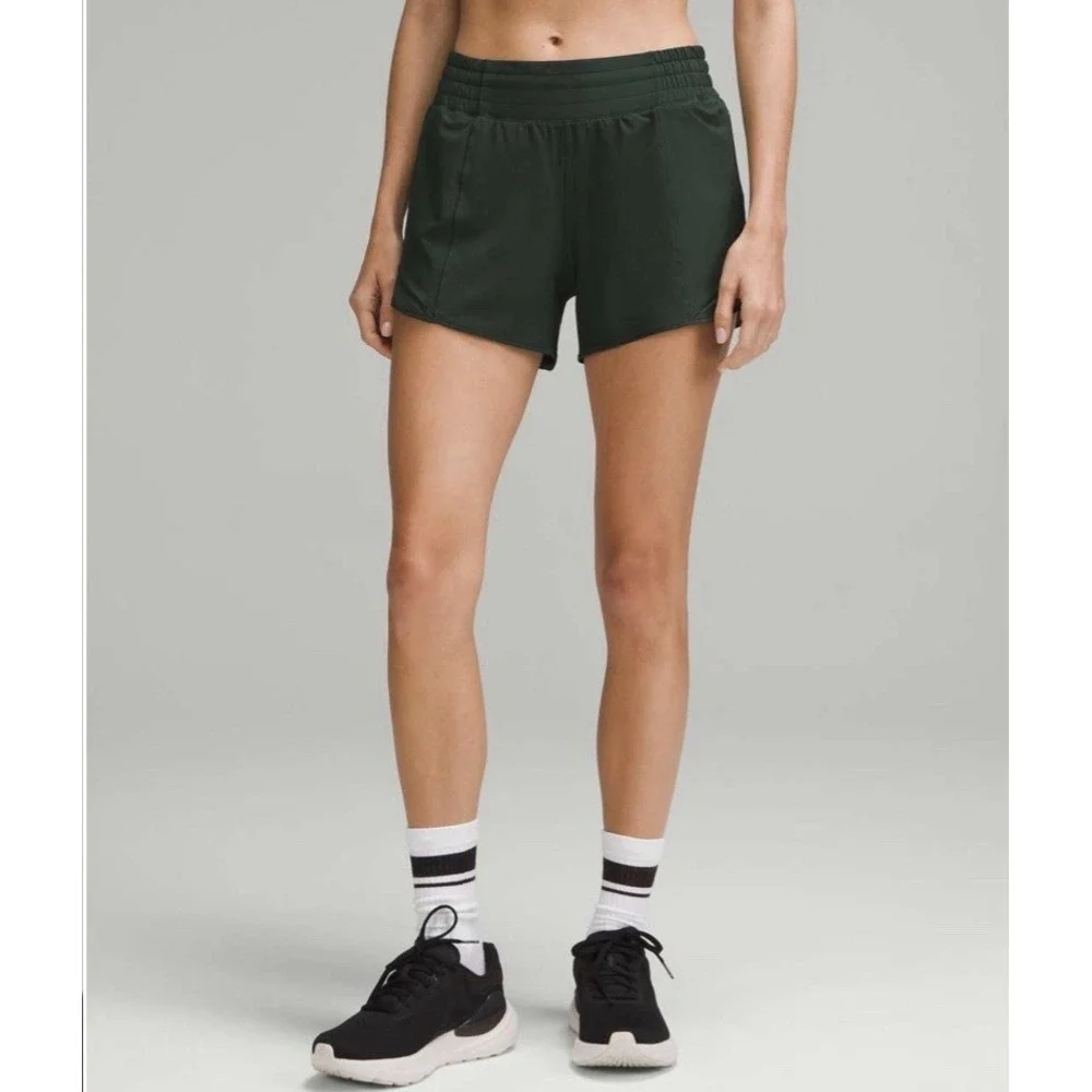 Lululemon Hotty Hot High-Rise Dark Forest Lined Short 4